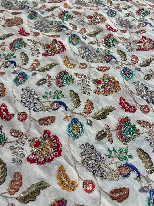 Pure Narural crape kalamkari Blouse (1 Metter)