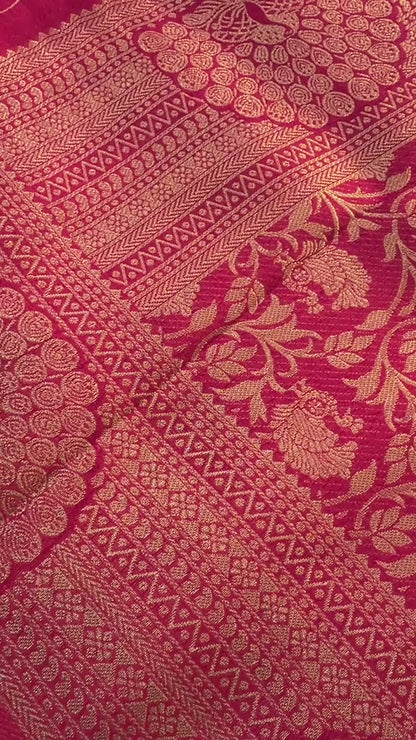 Banarasi Georgette Parrot Jall