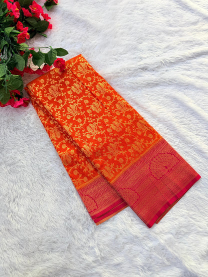 Banarasi Georgette Parrot Jall