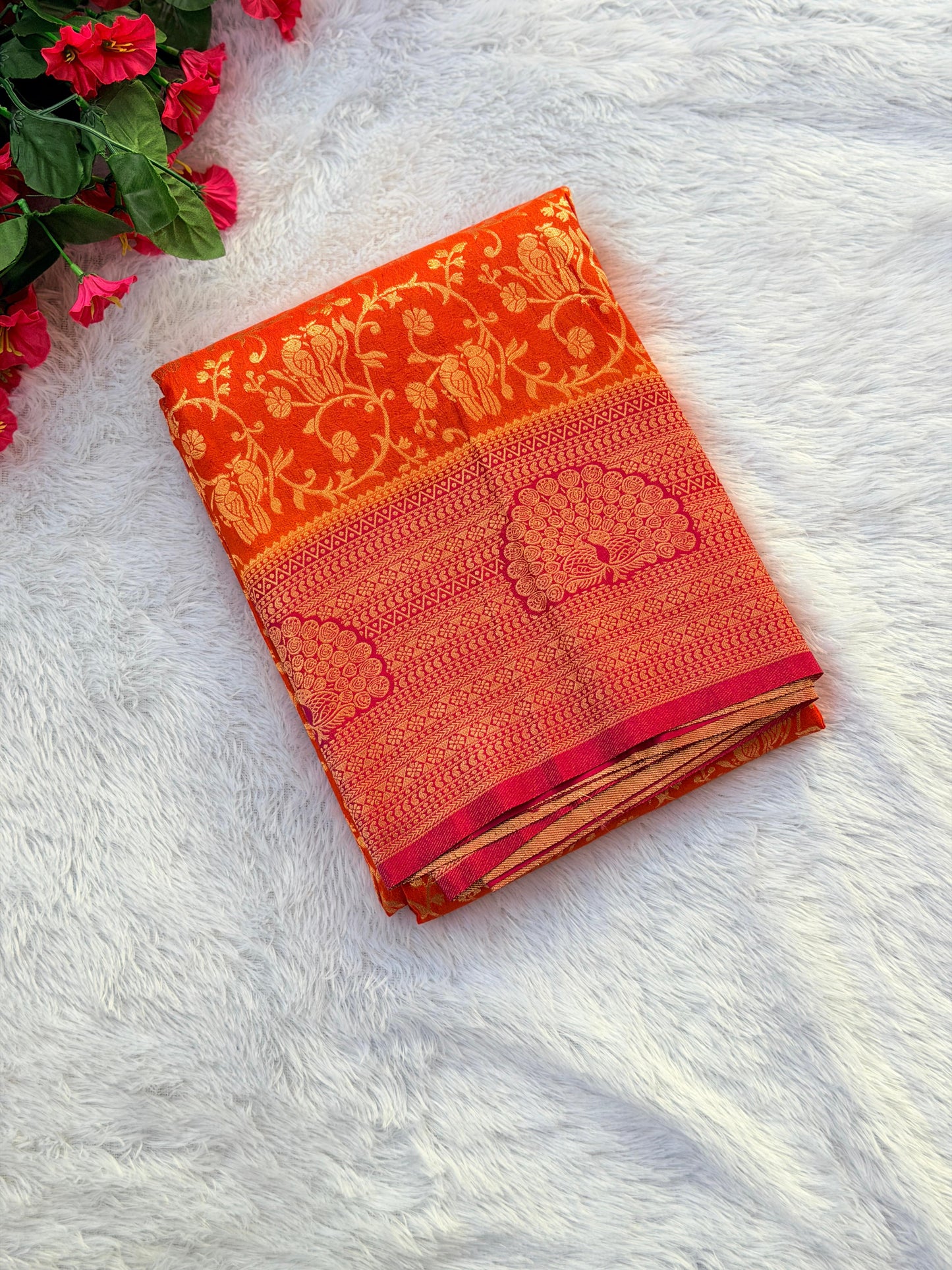 Banarasi Georgette Parrot Jall