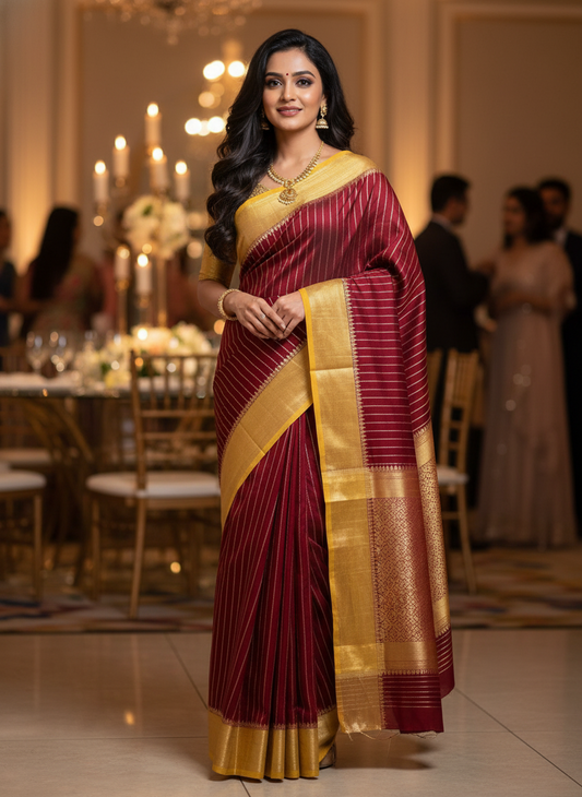 Banarasi Kaddi Georgette strips