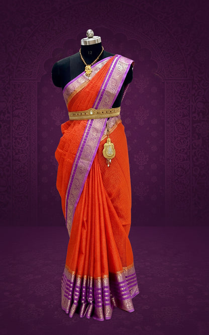 Crape Peacock Checks