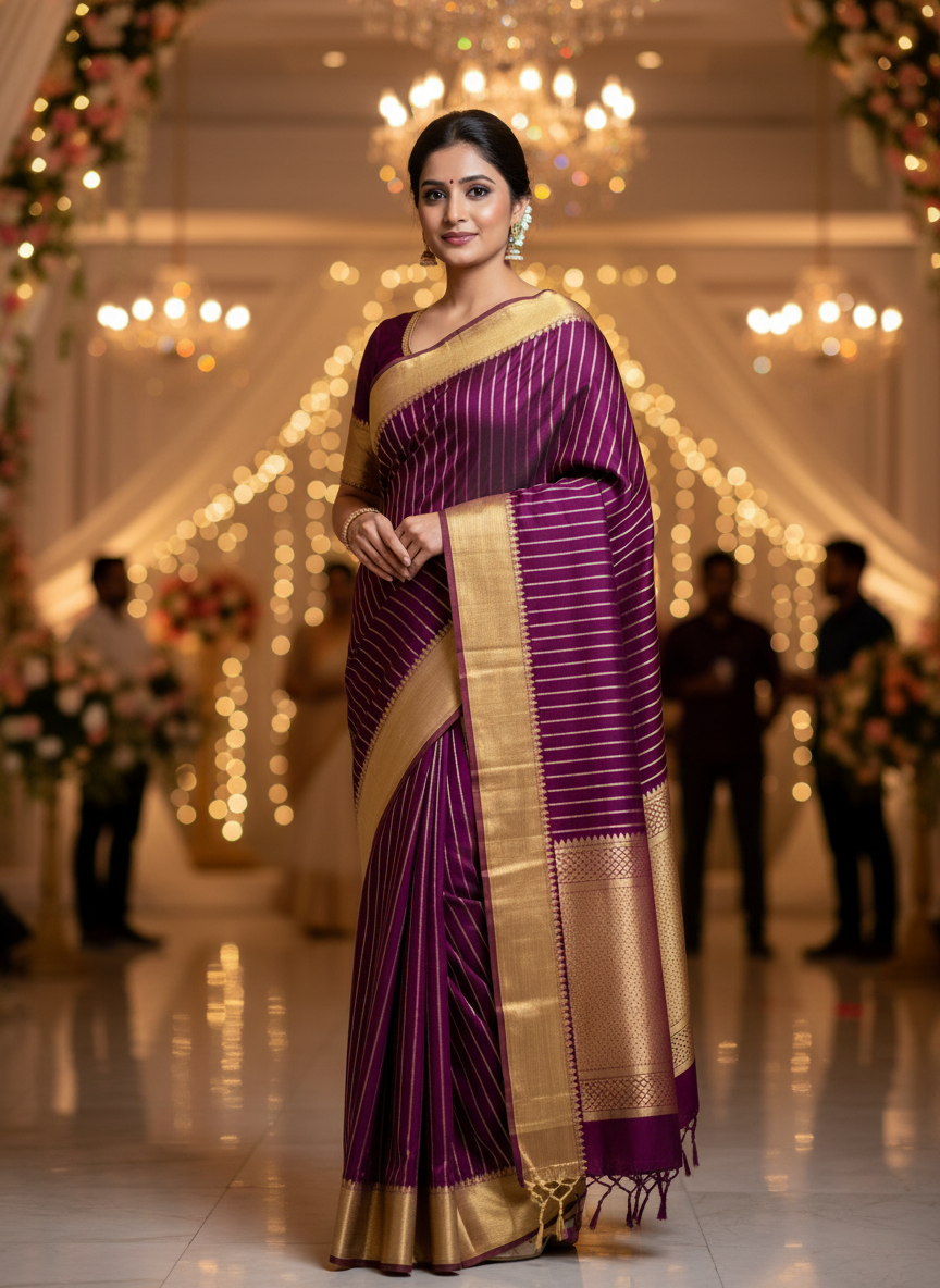 Banarasi Kaddi Georgette strips