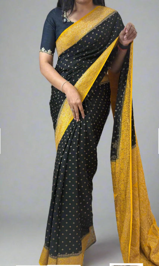 Banaras Kaddi Georgette(semi)