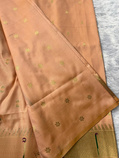 Semi Kanchi soft silk Paithani pattern