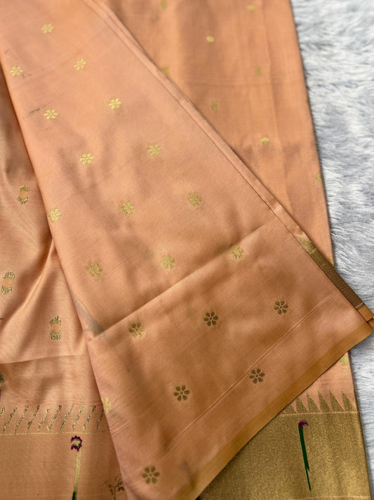 Semi Kanchi soft silk Paithani pattern