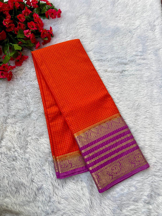 Crape Peacock Checks