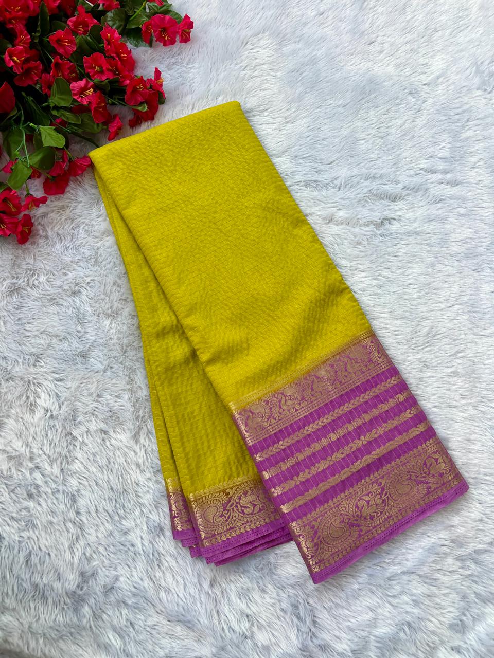 Crape Peacock checks