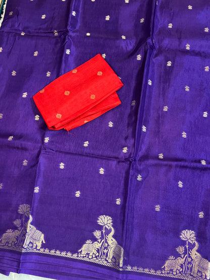 Elephant Butta tussar silk